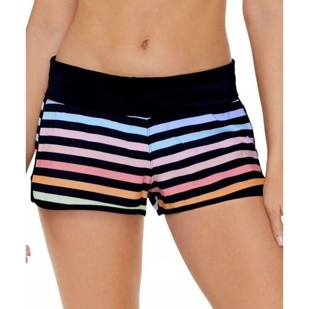 Raisins Juniors' Striped Aloha Surf Shorts Sez M-